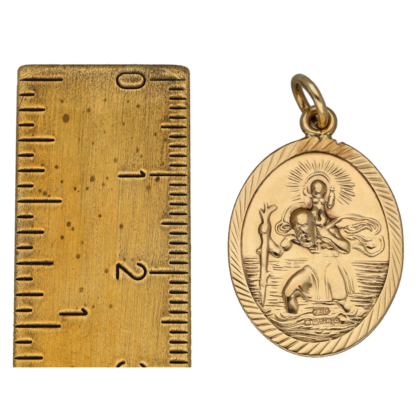 9ct Gold St Christopher Pendant