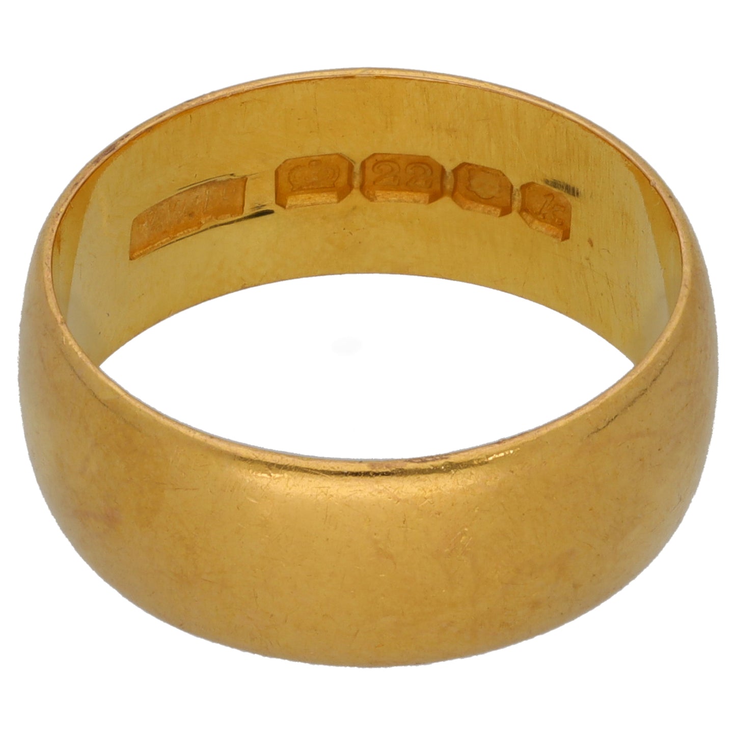 22ct Gold Plain Wedding Ring Size Q