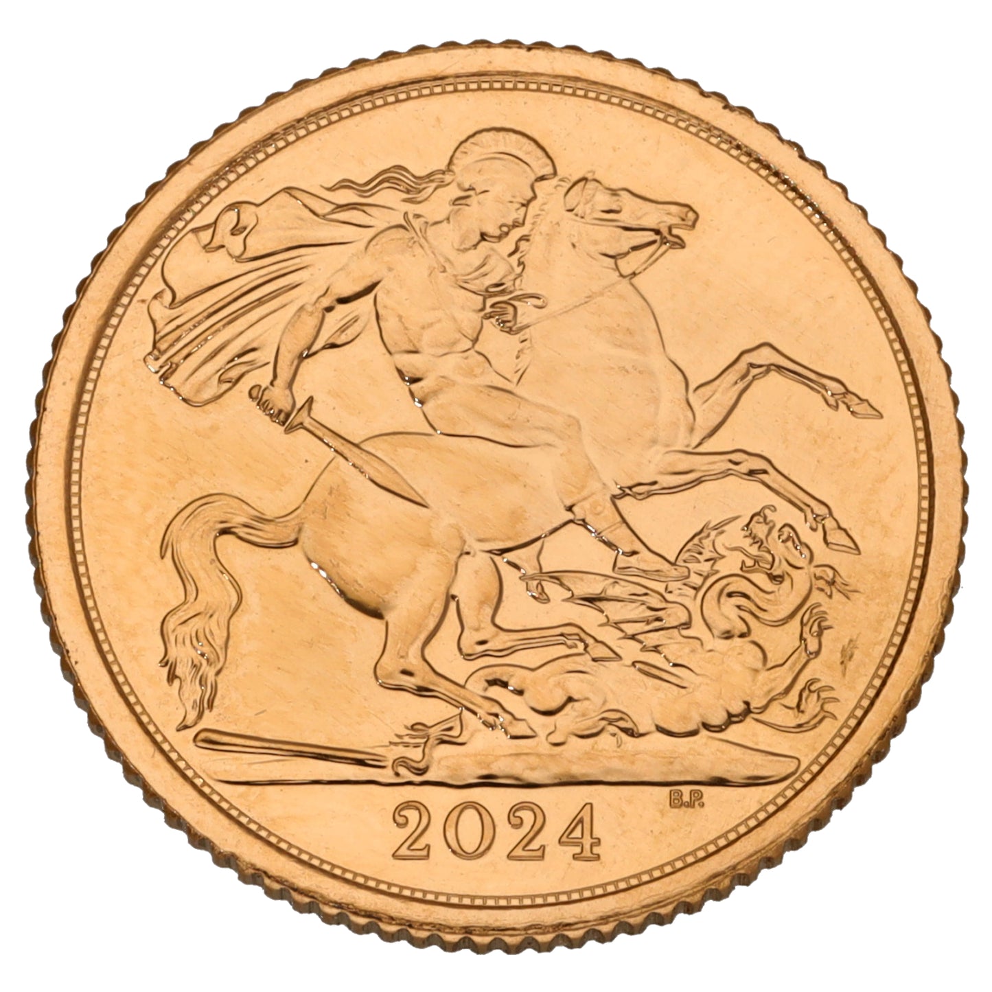 22ct Gold King Charles III Half Sovereign Coin 2024