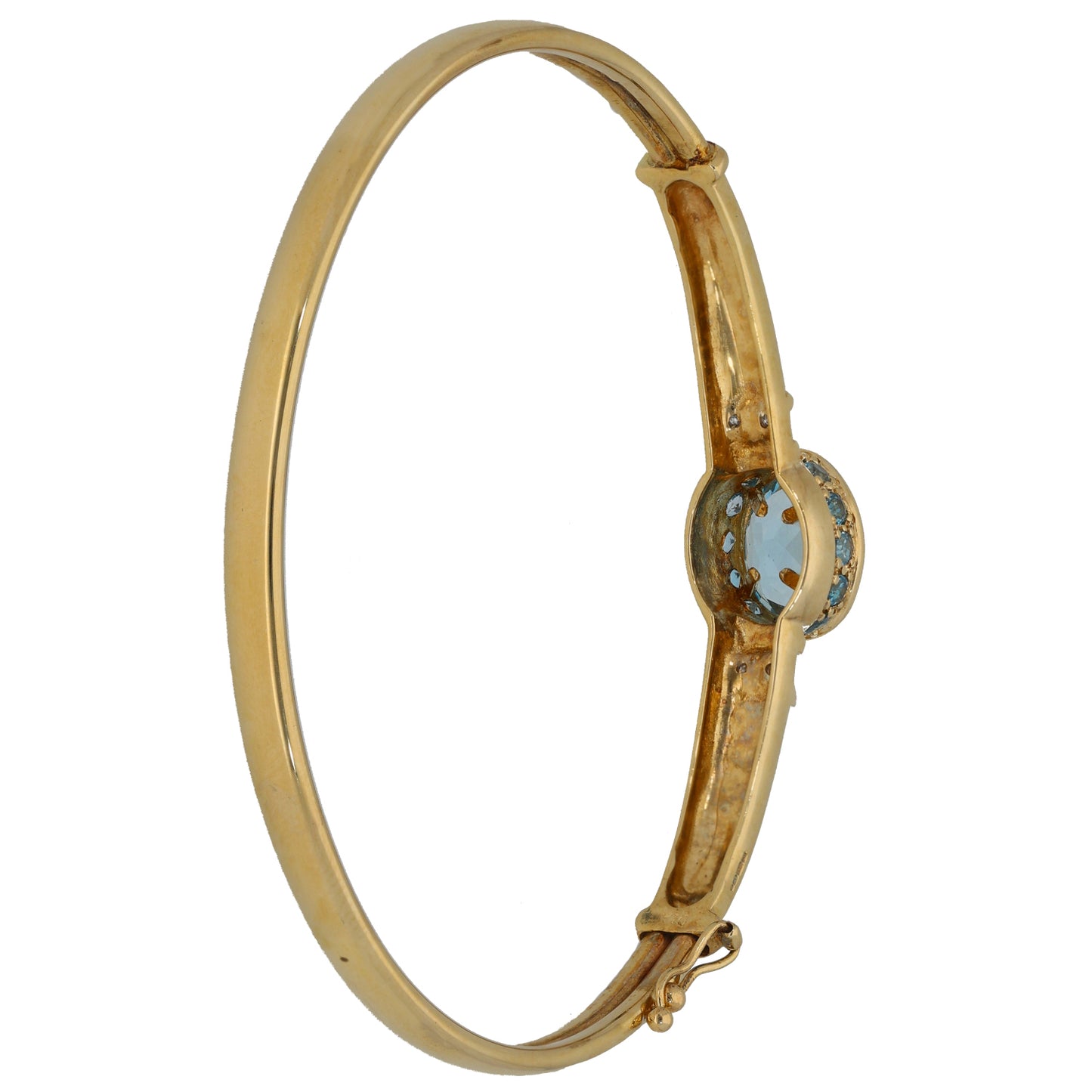 9ct Gold Topaz & 0.04ct Diamond Fancy Stone Set Bracelet