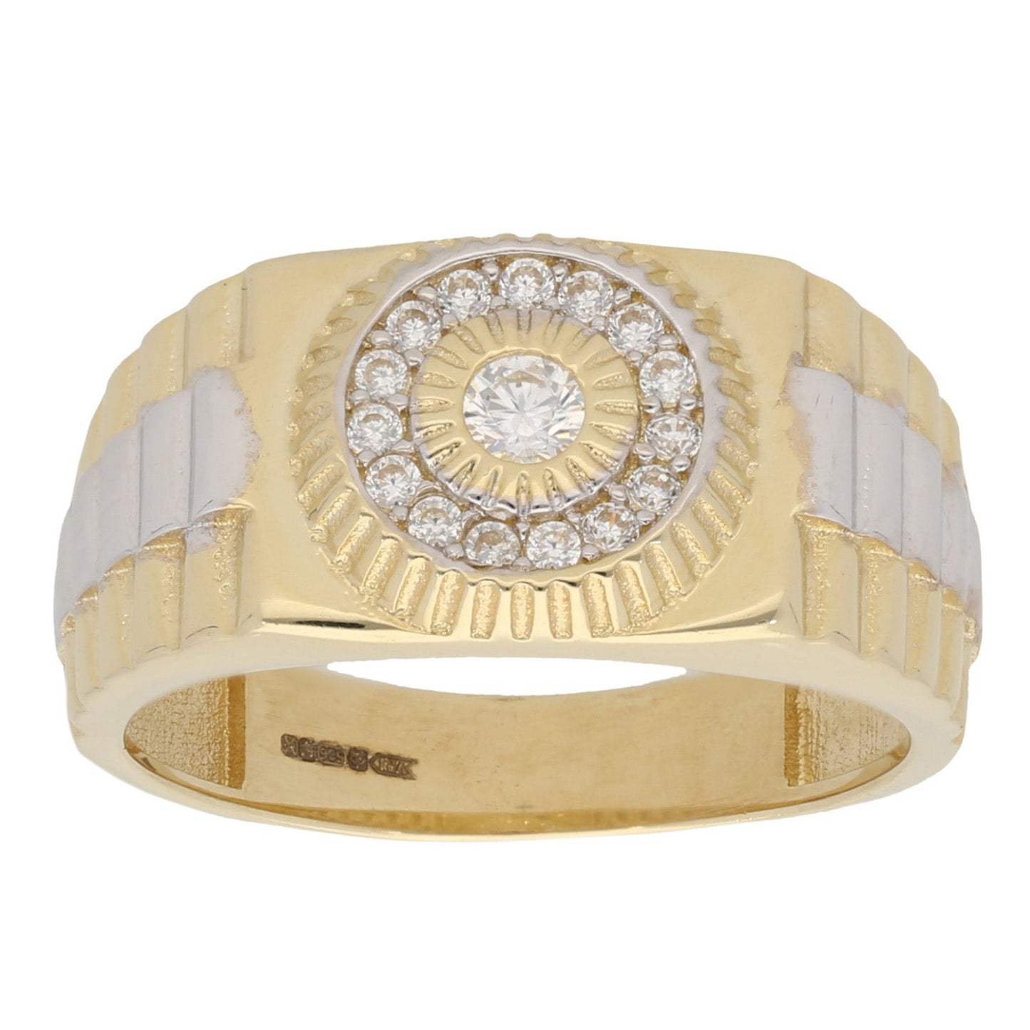 14ct Gold Cubic Zirconia Signet Ring