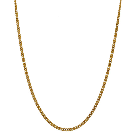 22ct Gold Curb Chain 18"