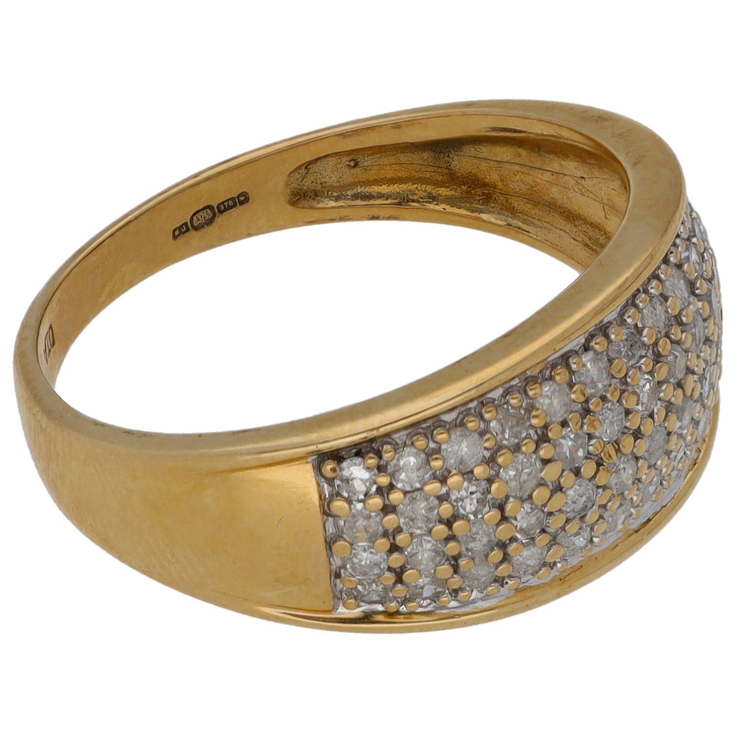 9ct Gold 0.50ct Diamond Alternative Ring Size O