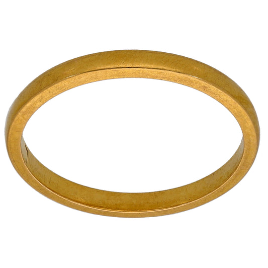 22ct Gold Plain Wedding Ring Size L