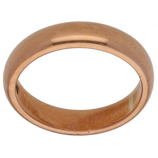 9ct Rose Gold Plain Wedding Ring Size K