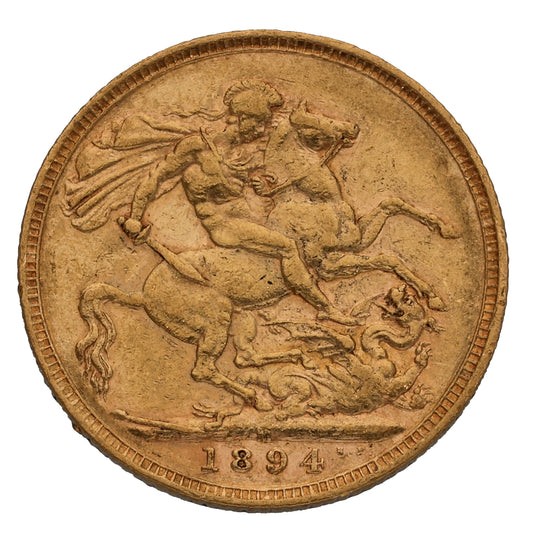 22ct Gold Queen Victoria Full Sovereign Coin 1894