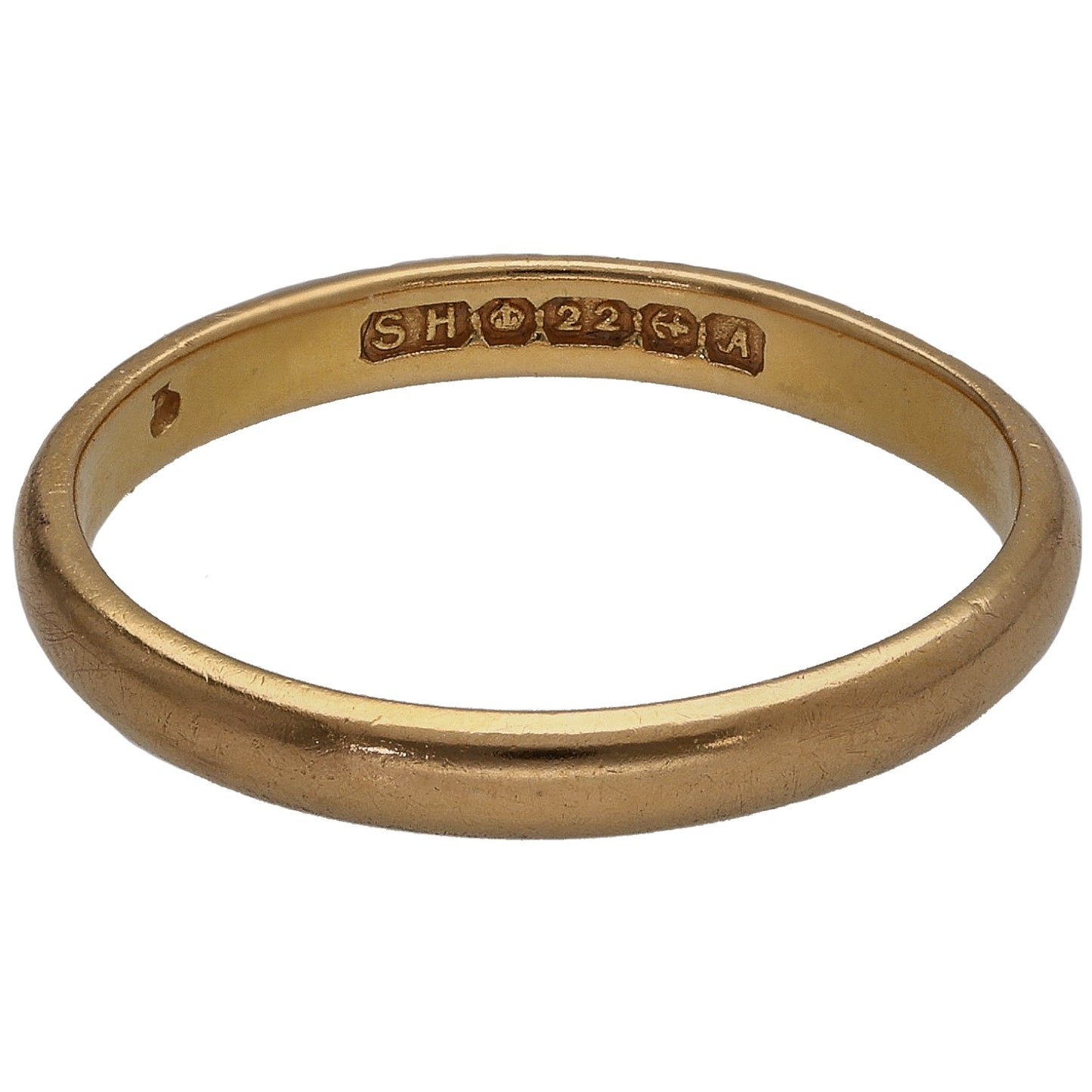22ct Gold Plain Wedding Ring Size M
