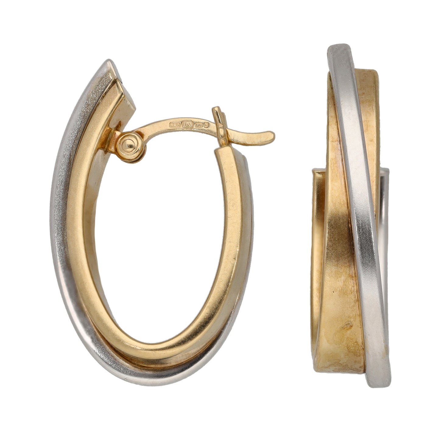 9ct Bicolour Gold Alternative Earrings