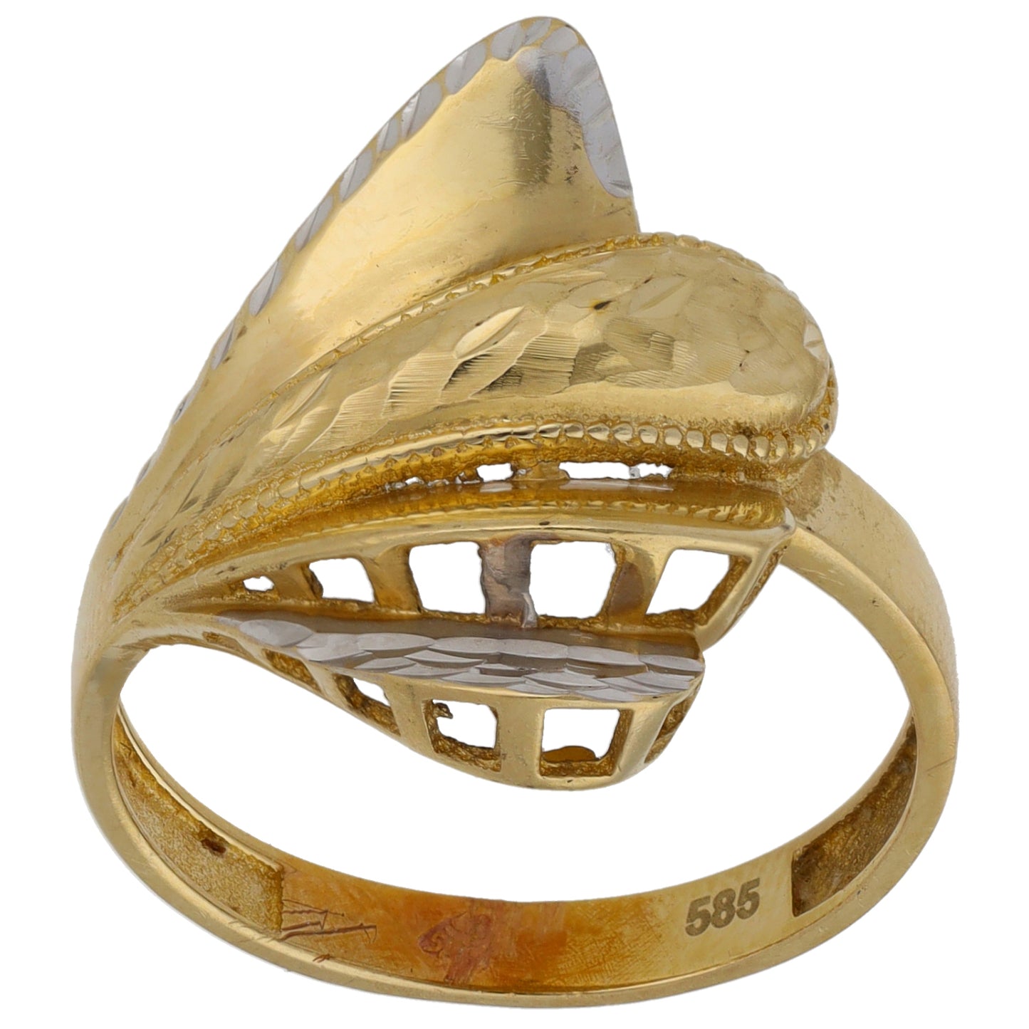 14ct Bicolour Gold Alternative Ring Size R