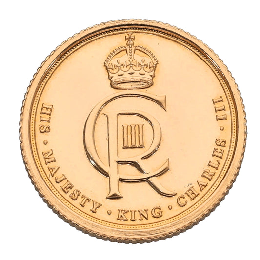 22ct Gold King Charles III Quarter Sovereign Coin 2023