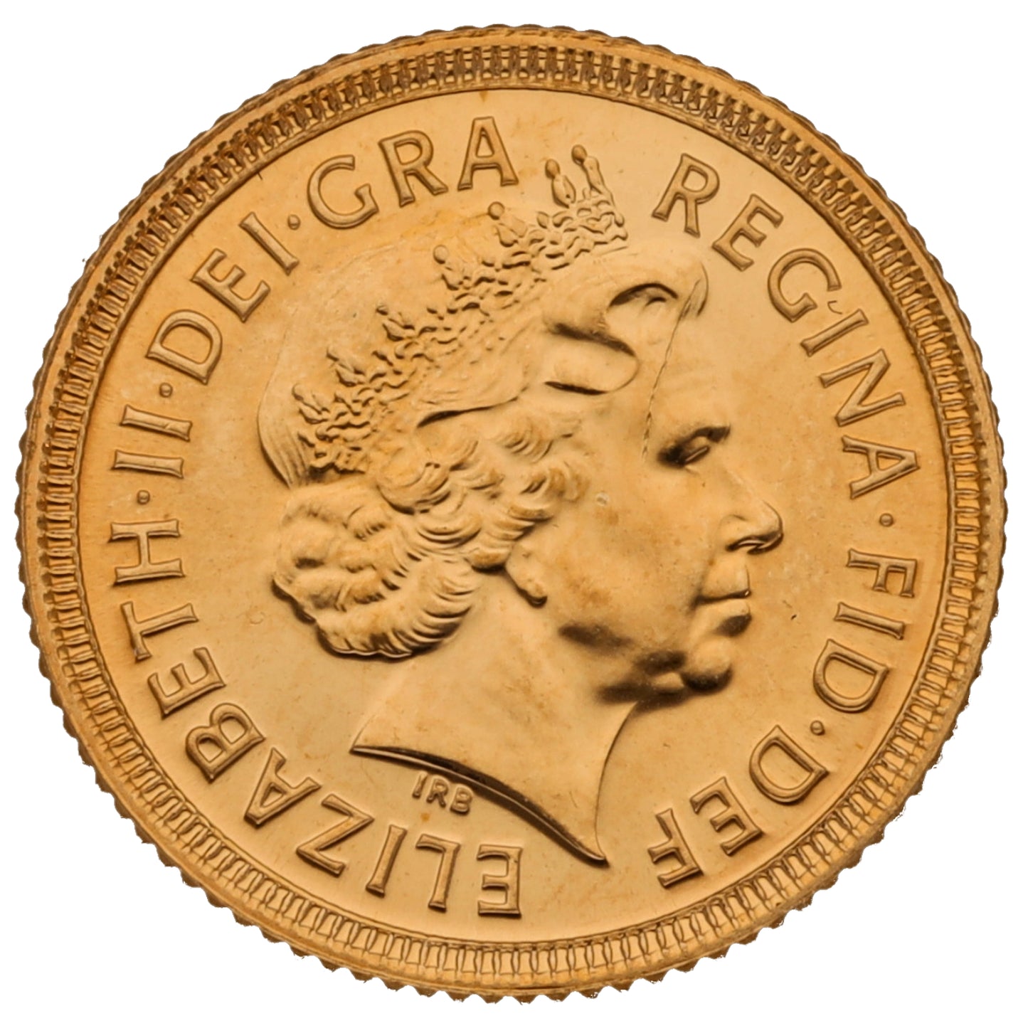 22ct Gold Queen Elizabeth II Half Sovereign Coin 2002