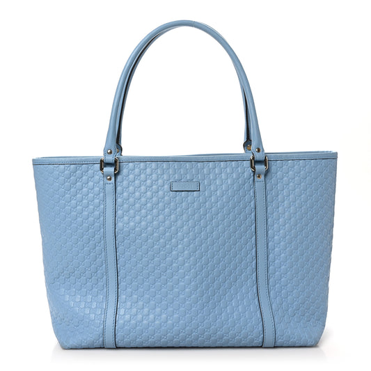 Gucci Microguccissima Joy Tote Leather Bag - Mineral Blue