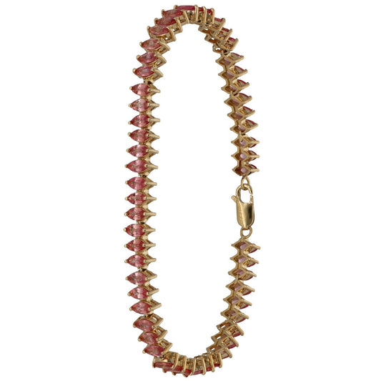 18ct Gold Sapphire Fancy Stone Set Bracelet