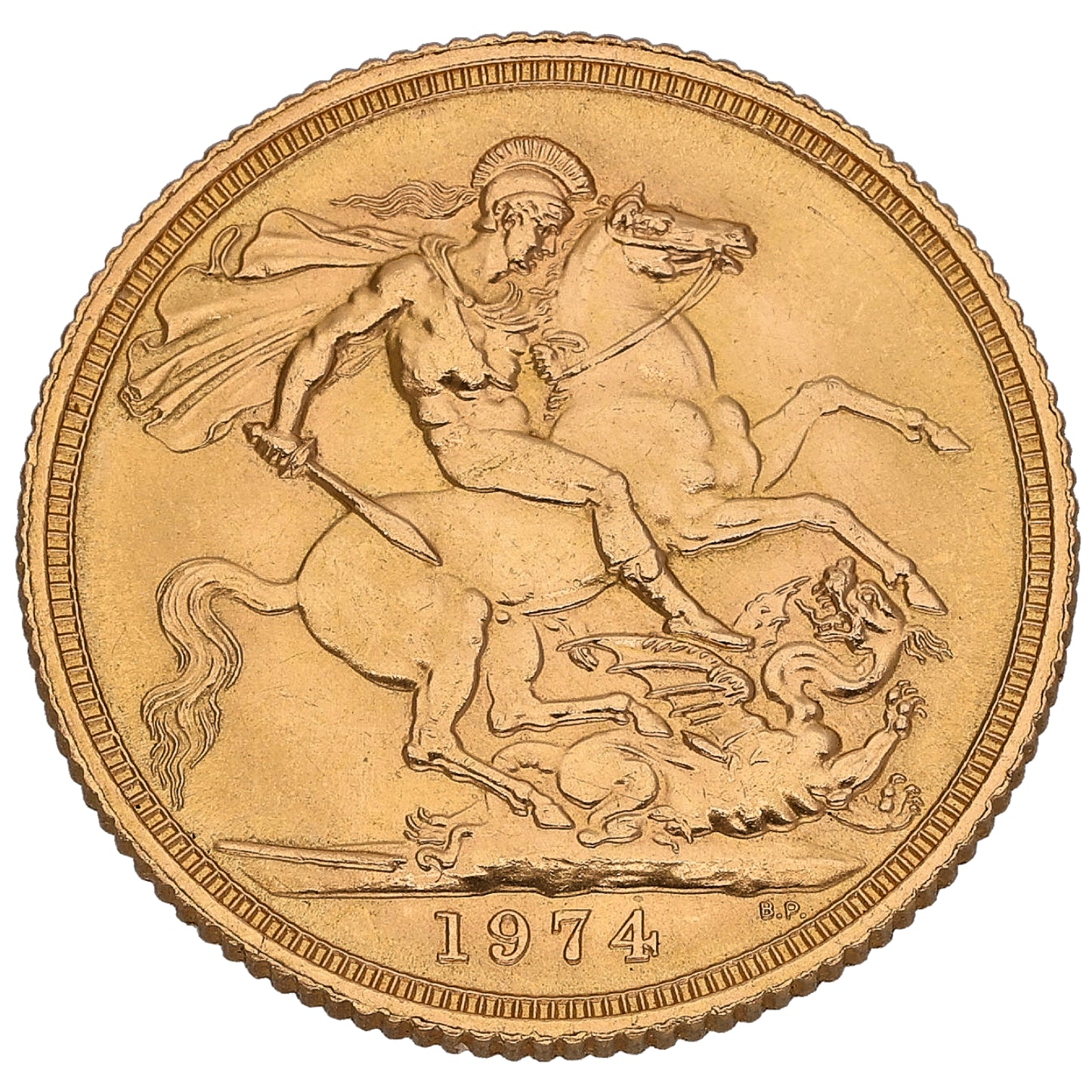 22ct Gold Queen Elizabeth II Full Sovereign Coin 1974
