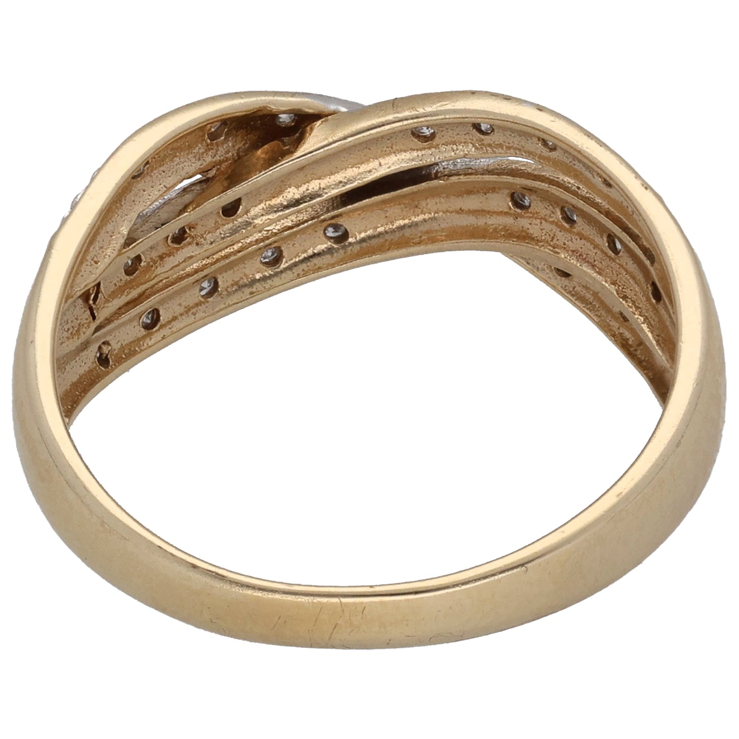 9ct Gold 0.10ct Diamond Dress/Cocktail Ring Size N
