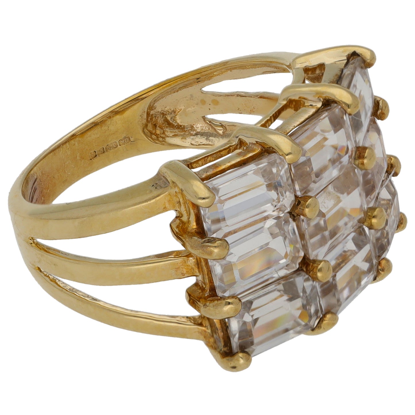 9ct Gold Sapphire Dress/Cocktail Ring Size N