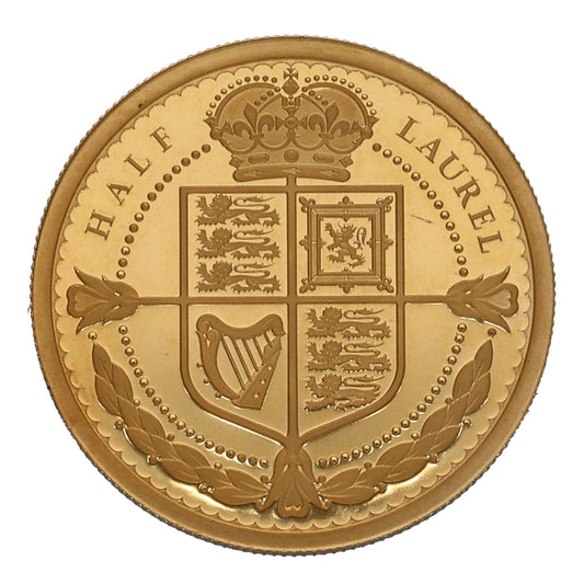 22ct Gold Queen Elizabeth II Half Laurel Coin 2023