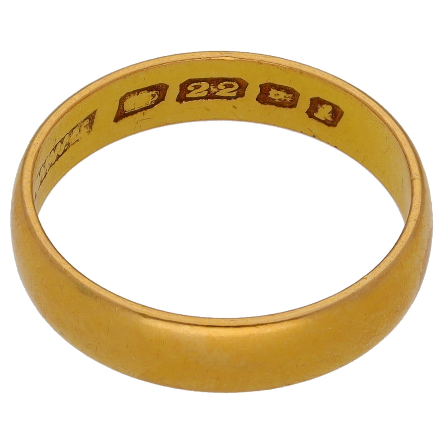 22ct Gold Plain Wedding Ring Size M