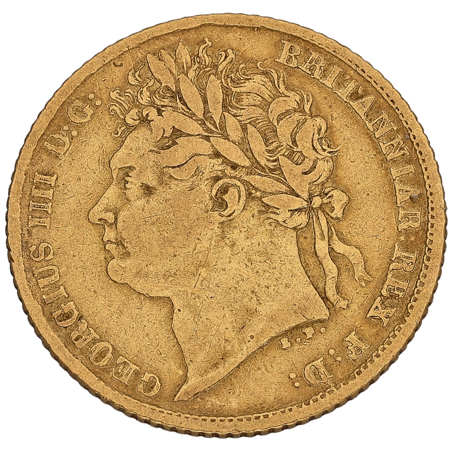 22ct Gold King George IIII Half Sovereign Coin 1825