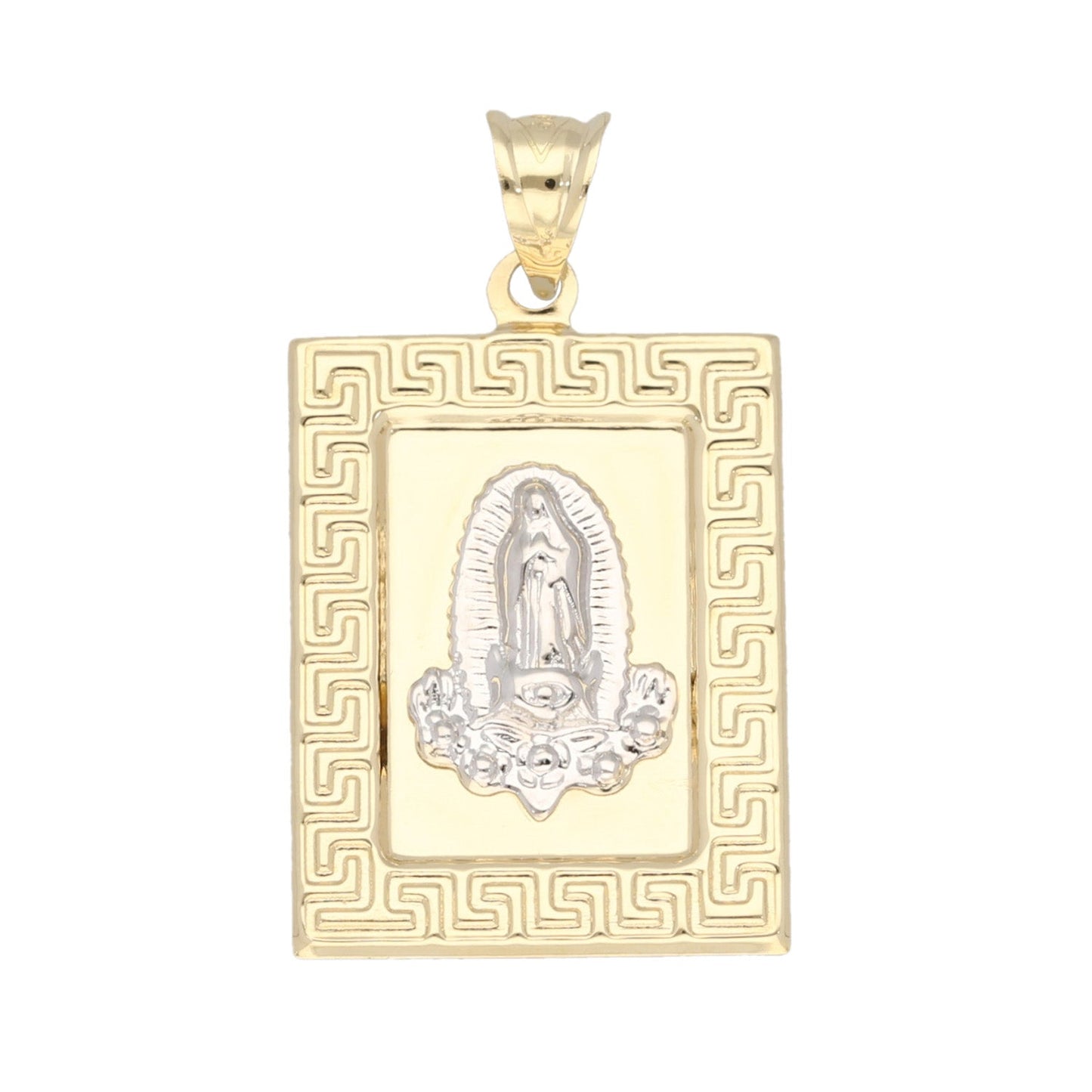 14ct Bi-Colour Gold St Mary Pendant