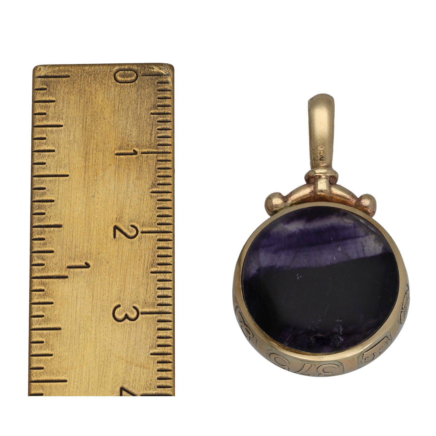 9ct Gold Goldstone & Blue John Dress/Cocktail Pendant