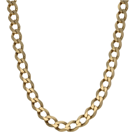 9ct Gold Curb Chain 22"