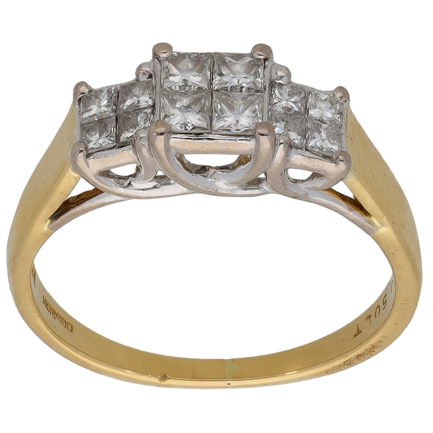 18ct Gold 0.50ct Diamond Dress/Cocktail Ring Size K