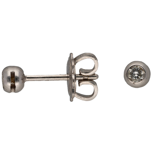 18ct White Gold 0.08ct Diamond Solitaire Earrings