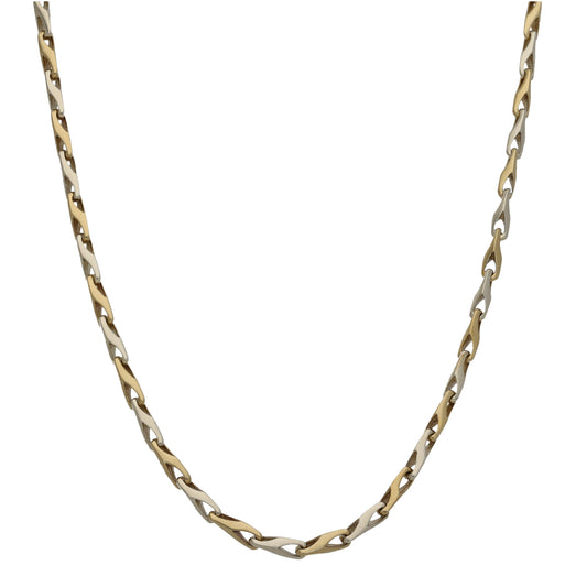 9ct Tri-Colour Gold Fancy Necklace 20"