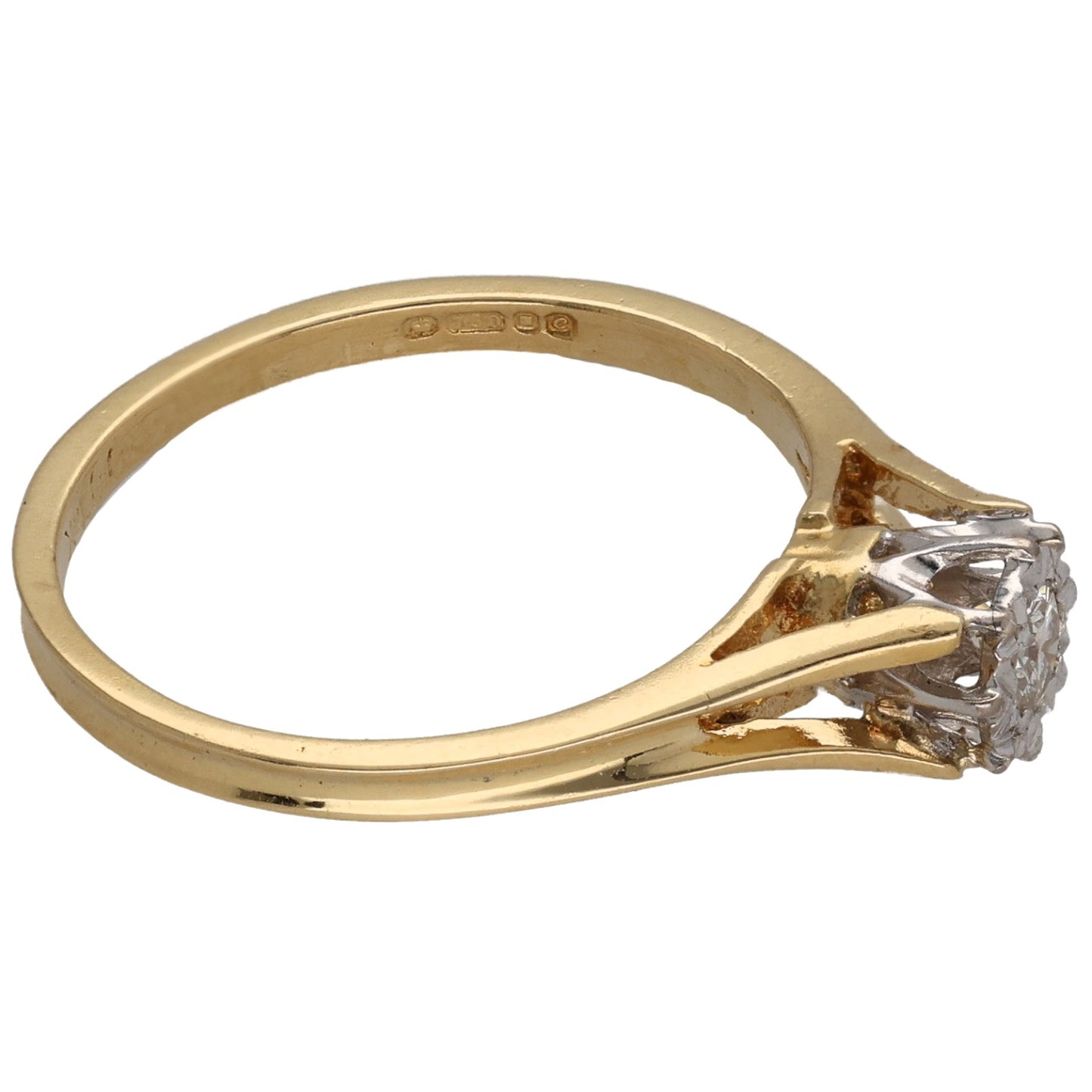 18ct Gold 0.10ct Diamond Solitaire Ring Size O