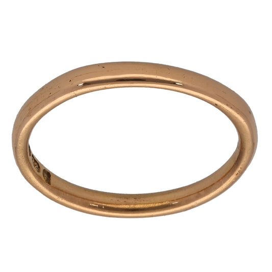 22ct Gold Plain Wedding Ring Size L