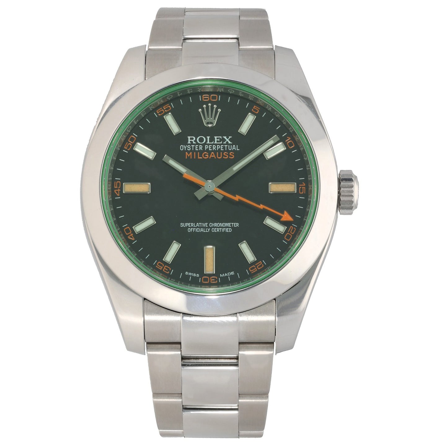 Rolex Milgauss 116400GV 40mm Stainless Steel Watch