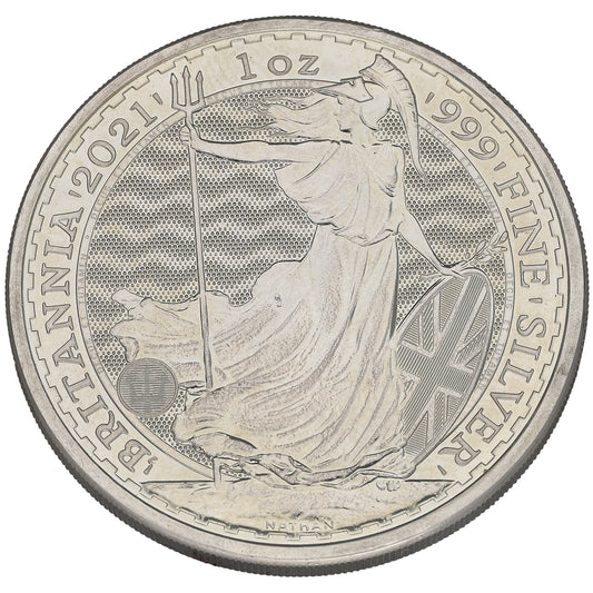 Fine Silver Queen Elizabeth II 1 OZ Britannia Coin 2021