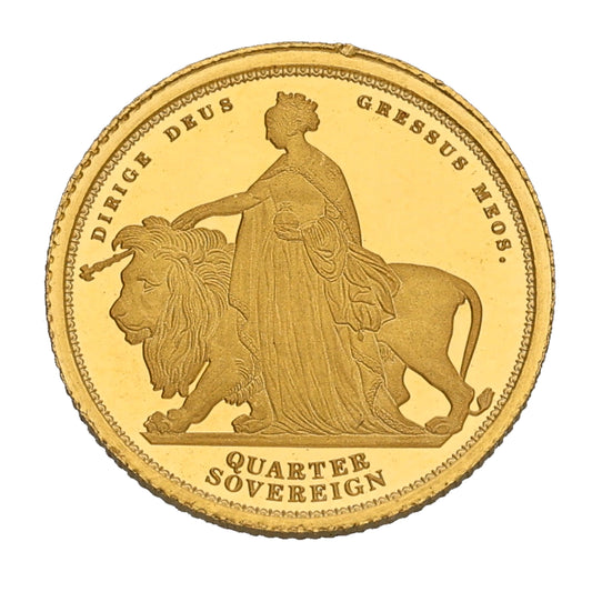 22ct Gold Queen Elizabeth II Quarter Sovereign Coin 2019