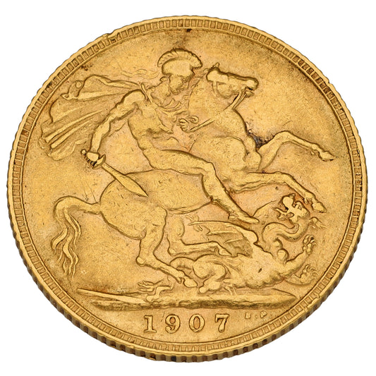 22ct Gold King Edward VII Full Sovereign Coin 1907