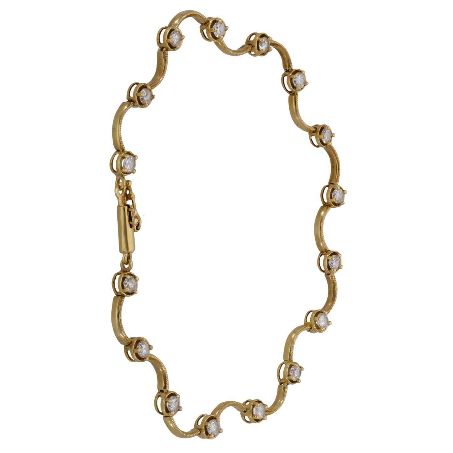 9ct Gold Cubic Zirconia Fancy Bracelet