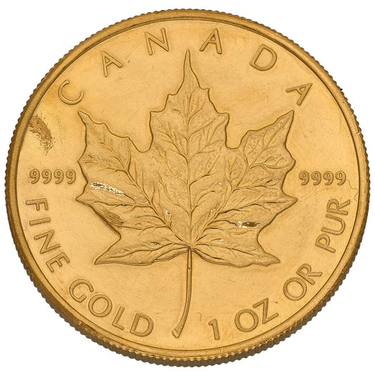24ct Gold Canada Maple 1 OZ Coin 2009