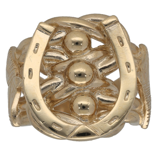 9ct Gold Saddle Ring Size Z+1