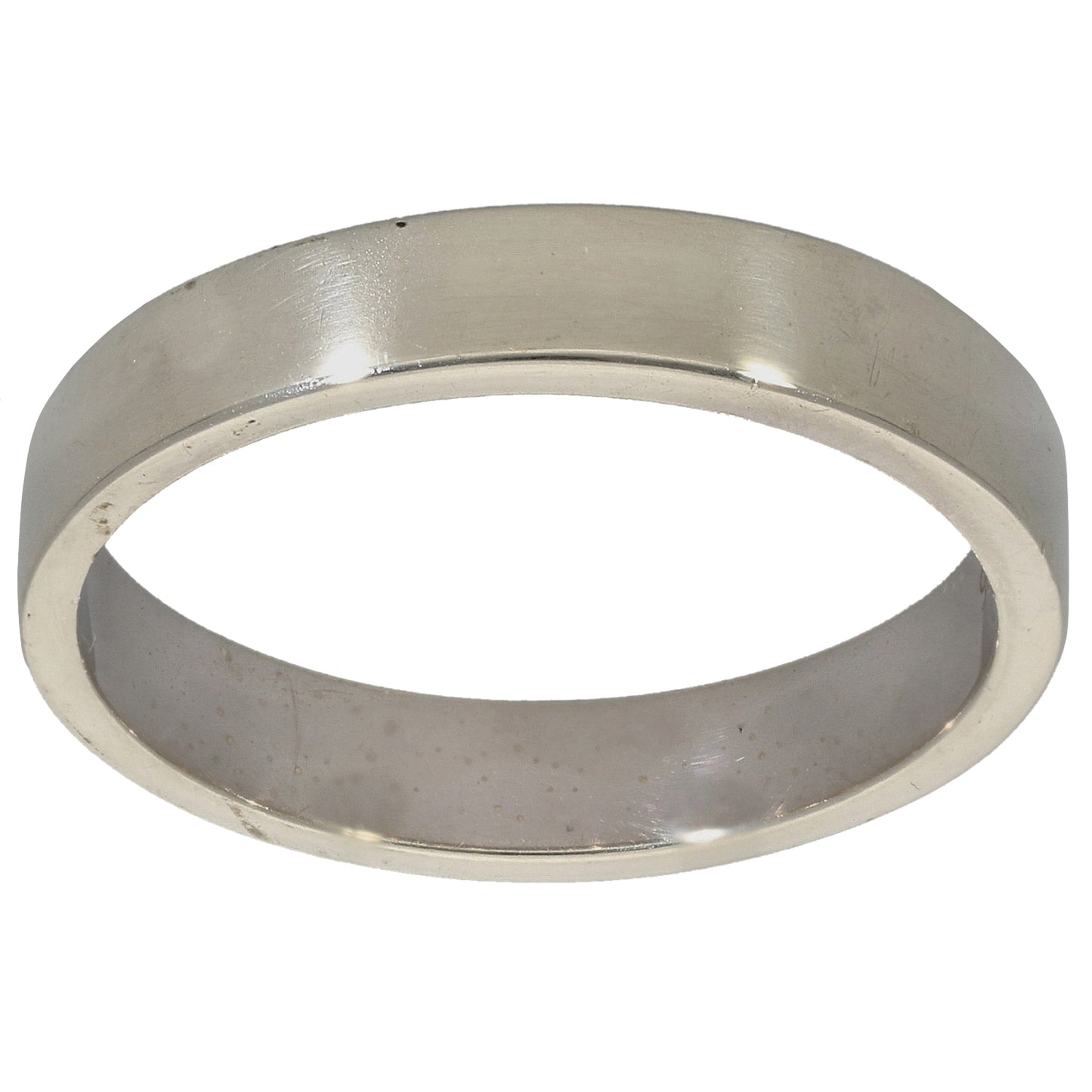9ct White Gold Plain Wedding Ring Size S