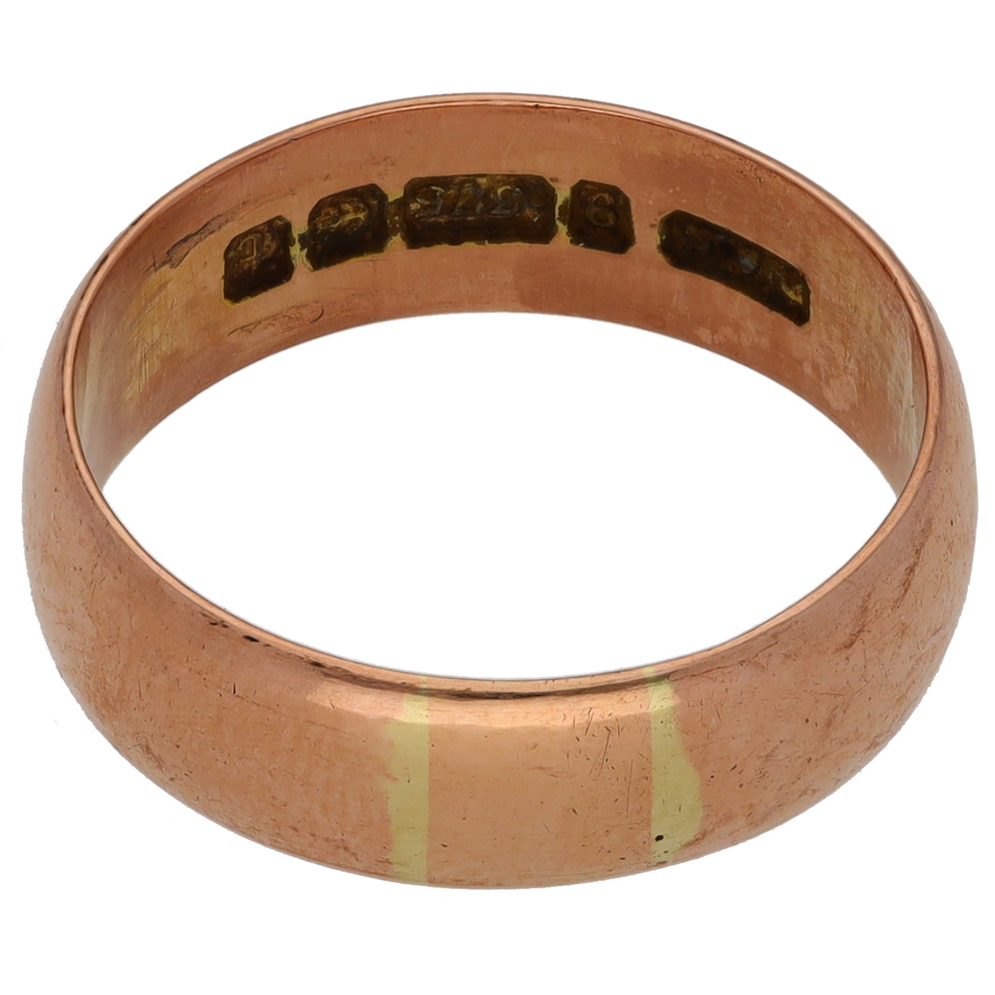 9ct Gold Plain Wedding Ring Size P