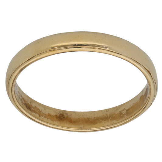 9ct Gold Plain Wedding Ring Size M