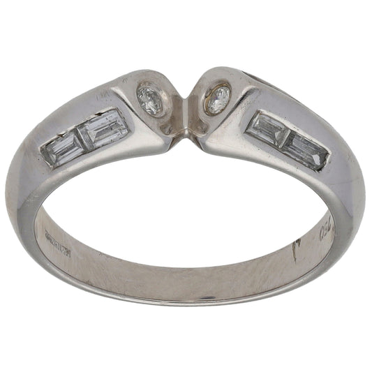 18ct White Gold 0.48ct Diamond Cluster Ring Size M
