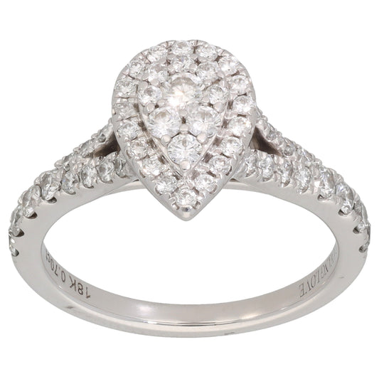 18ct White Gold Vera Wang 0.70ct Diamond & Sapphire Dress/Cocktail Ring