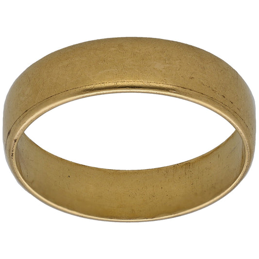 22ct Gold Plain Wedding Ring Size O