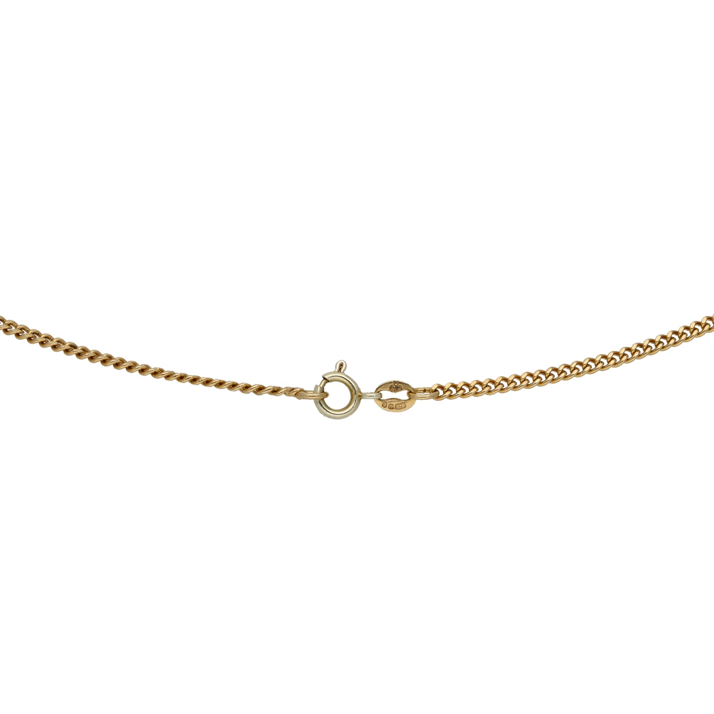 9ct Gold Curb Chain 18"
