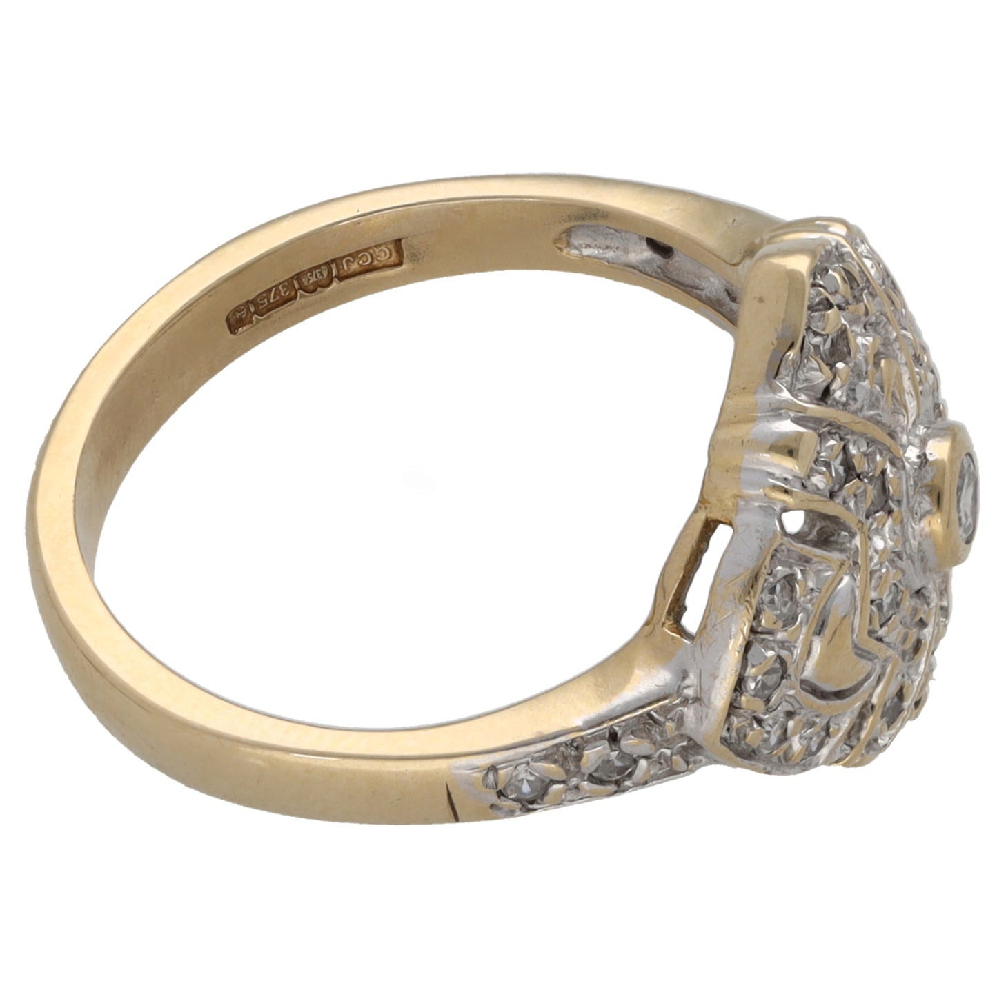 9ct Gold 0.30ct Diamond Cluster Ring Size M