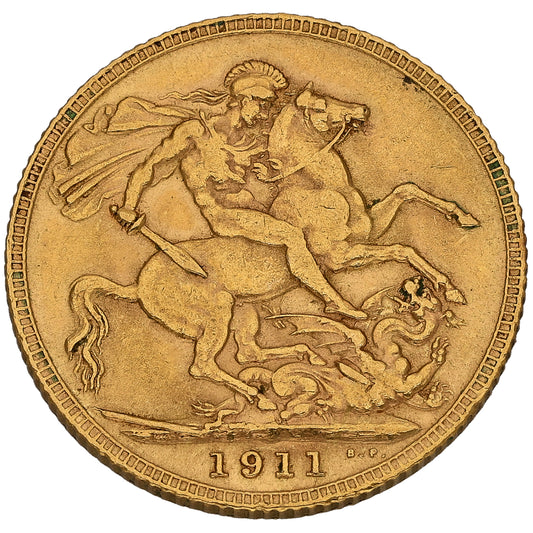 22ct Gold King George V Full Sovereign Coin 1911