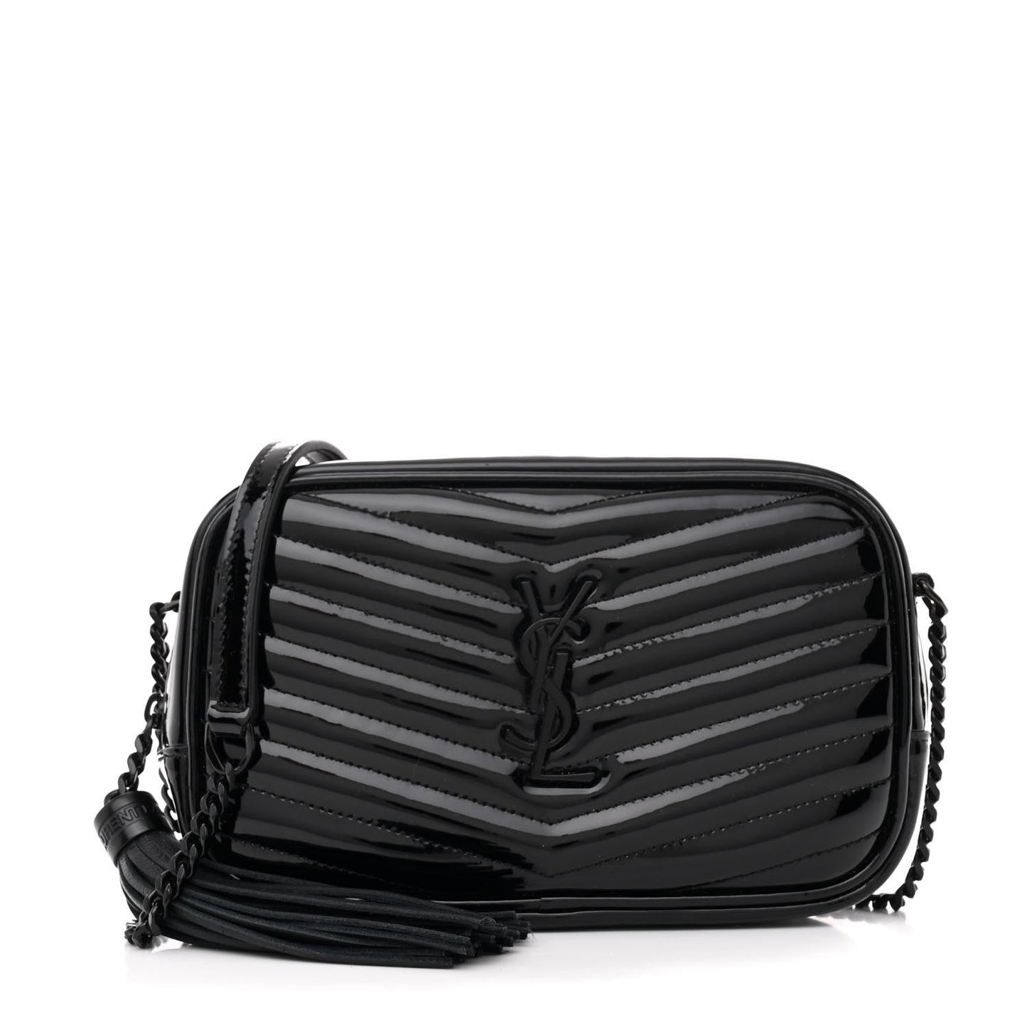Yves Saint Laurent Lou Camera Calfskin Leather Bag - Black