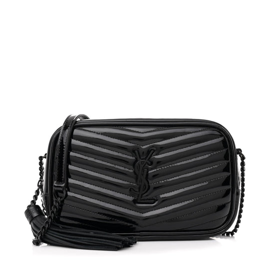 Yves Saint Laurent Lou Camera Calfskin Leather Bag - Black