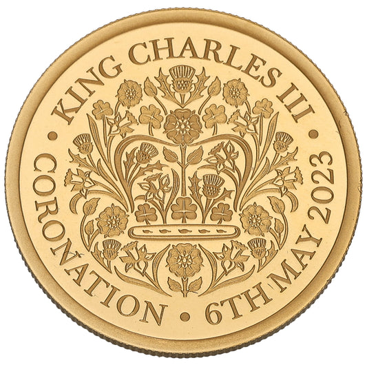 22ct Gold King Charles III Coronation Half Sovereign Coin 2023